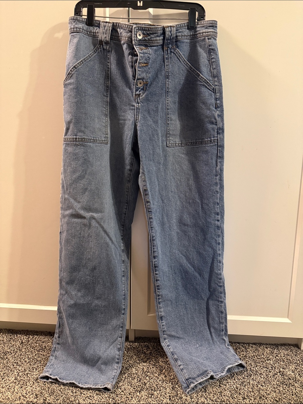 Modern Supply Women’s Size 33 High Rise Wide Leg Utility Jeans 32” Inseam